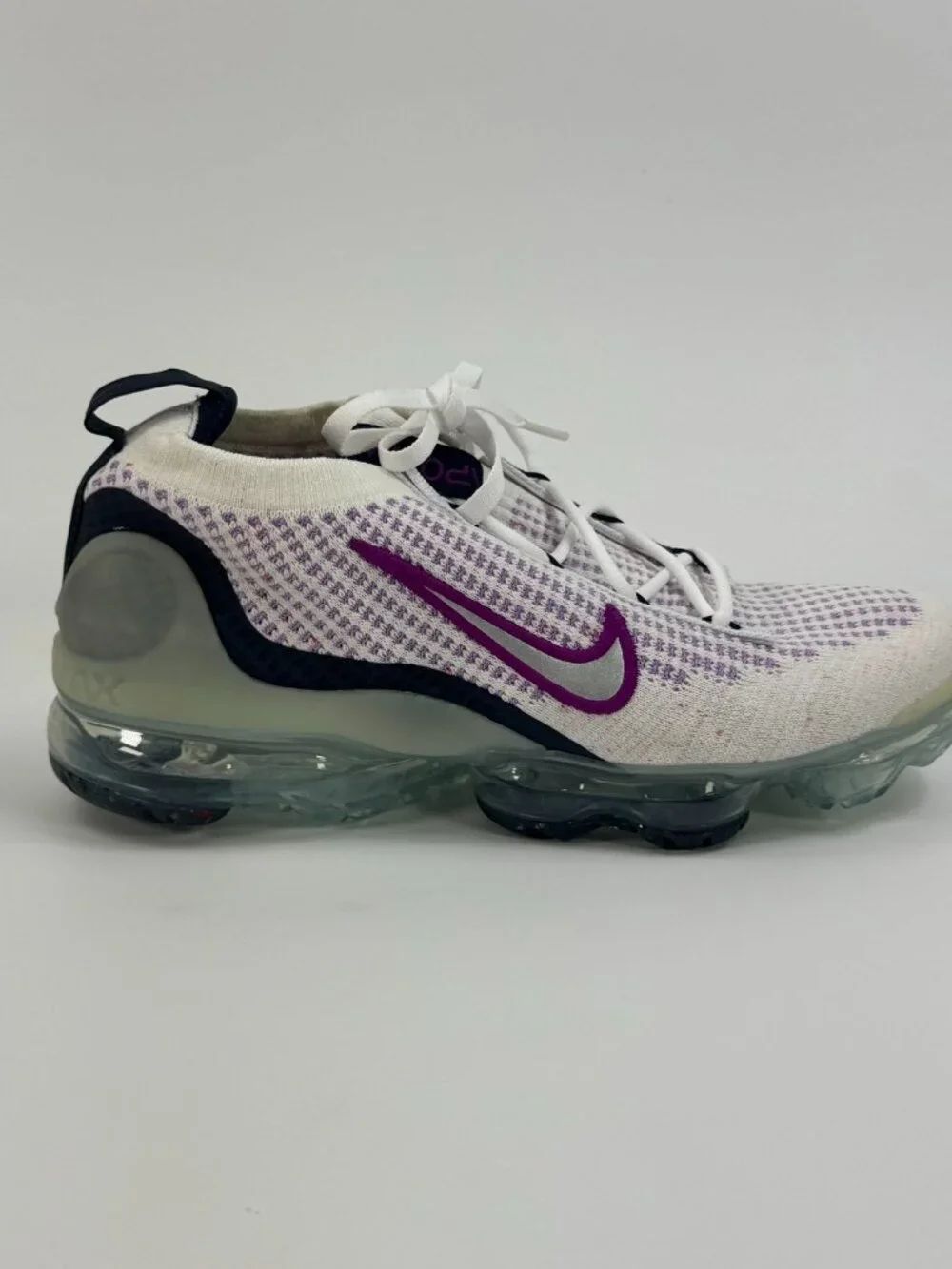 Nike Air Vapormax 2021 FK GS 'White Metallic Silver' DB1550-105 size 6.5 Y / 8 W